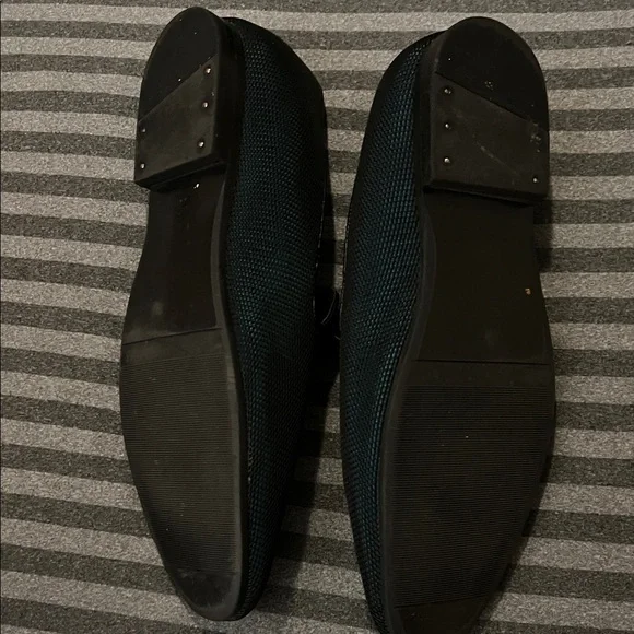 Giorgio Brutini Iridescent Navy Textured Slip-On Loafers - Picture 2 of 3